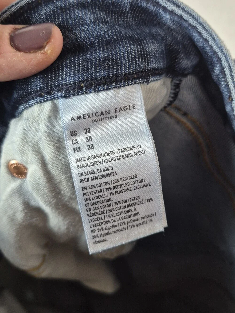 American Eagle Air Flex Denim Shorts Men's Size 30 Blue 9